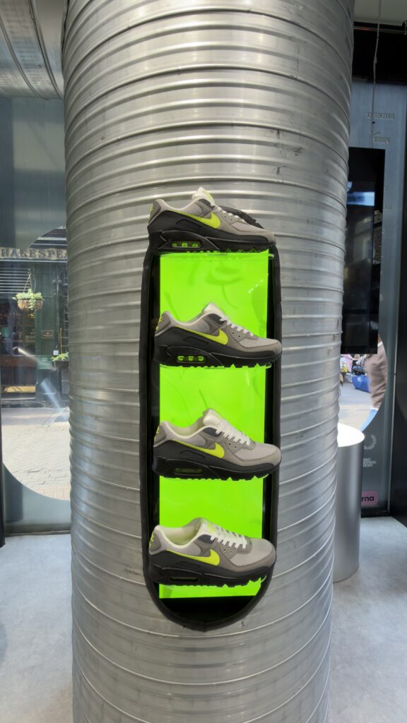 Experience-led sneaker retail activation inside the Size? Carnaby Street flagship in London