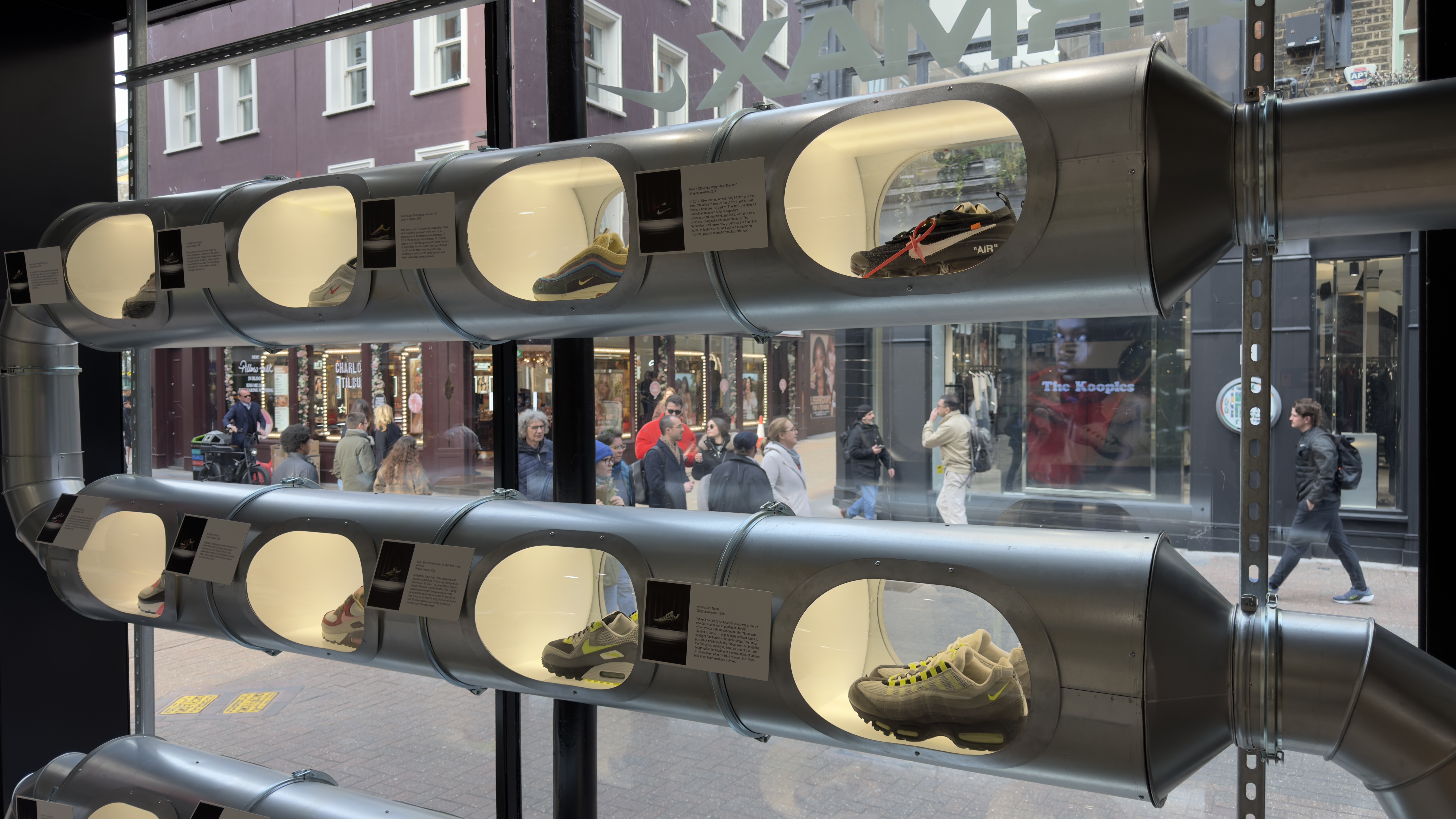 Atmospheric Nike pop-up retail experience inside Size? London flagship store
